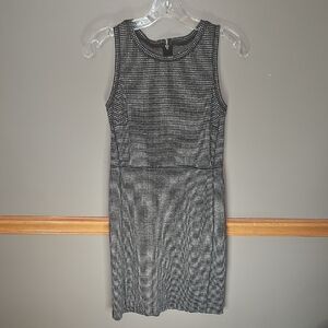 LOFT Black and White Patterned Mini Dress